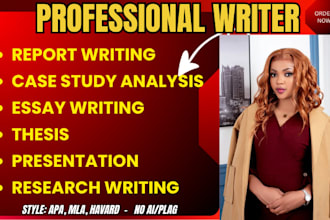 do business research, case study analysis, research and summary writing