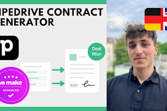 build a pipedrive quote and contract generator with esign automation