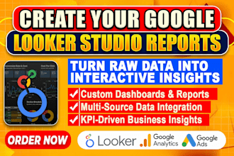 create dynamic google looker data studio reports and data visualization