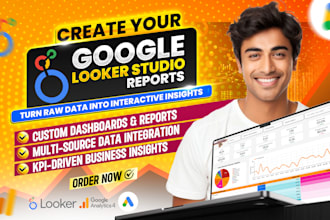create dynamic google looker data studio reports and data visualization