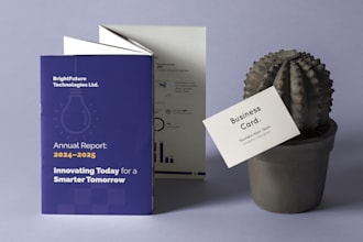 design a professional annual report, brochure, or company profile