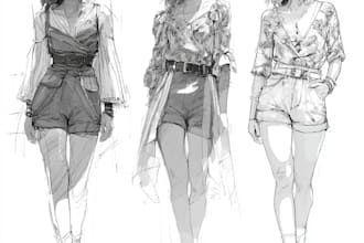 create an design and clothing technical sketch