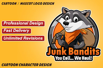 design an animal cartoon mascot logo for business