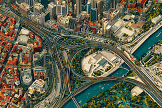 illustrate a creative vector map