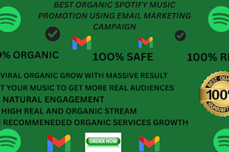 create email marketing campaign for organic spotify music promotion
