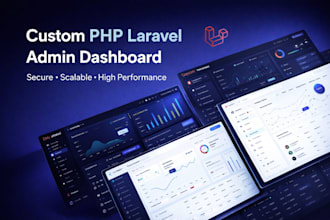 build a professional laravel admin panel, dashboard and CRM with responsi