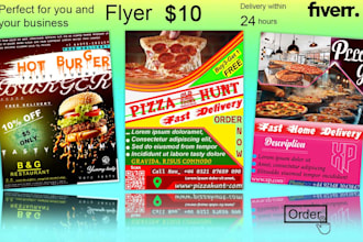 design high quality food or restaurant flyer