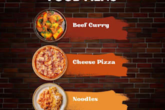 design professional eye catching pamphlets, menus, and flyers