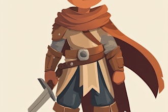 draw 2d game character illustration