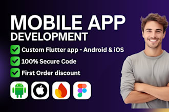 do flutter app development and convert your figma design to flutter mobile app