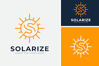 do modern professional solar logo design