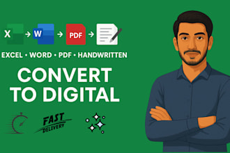 accurate excel, word, PDF and handwritten conversions