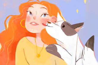draw a custom portrait in a cute style