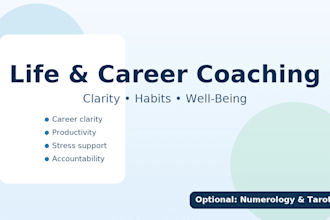 be your life career coach clarity, habits, numerology and tarot