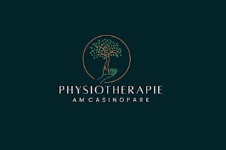design tree inspired physiotherapist office logo