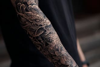 create a tattoo design of tattoo sleeve