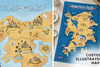 create a fantastic map for a book or board game