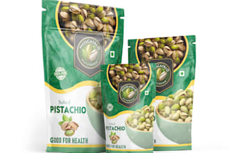 design professional pouch, product packaging and label