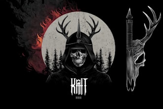 design creative and custom logo with a dark twist