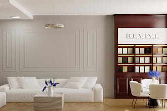 3d render with realistic image