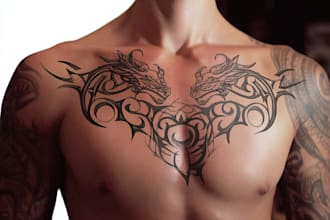 create a profesional tribal tattoo design