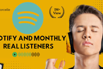 boost your music on spotify and monthly real listeners