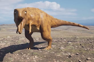 model a 3d dinosaur or creature for games and movies