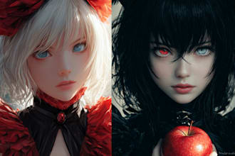 draw your idea in badass anime, manga and comic character