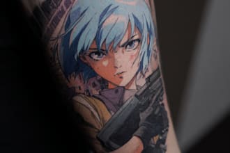 do manga anime tattoo design for you