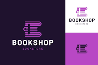 do elegant minimal modern bookstore logo design
