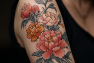 do an beautiful flower tattoo design