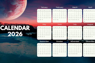 design amazing calendar for 2026