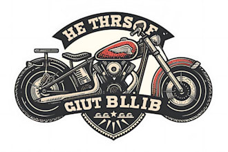 make stunning vintage motorcycle logo design