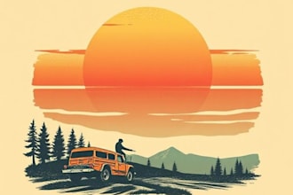 draw artwork illustration with vintage engraving style