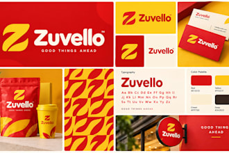 do minimalist logo design, brand book, and brand identity or brand style guide