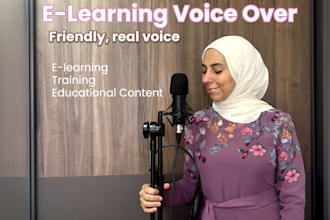 record genuine and friendly arabic elearning voice over