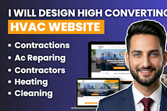 professional hvac company wordpress website for ac and heating services,