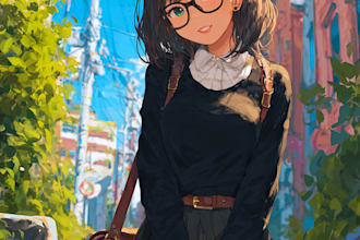 draw anime character illustration
