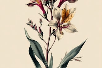 draw a realistic botanical illustration