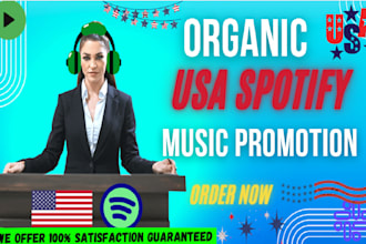 organic USA spotify music promotion to boost your streams and audience
