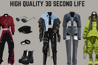 do 3d cloth for second life mesh vrchat sansar peds roblox fiverm fashion design