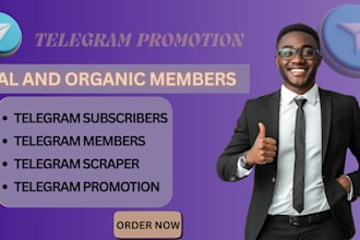 do telegram promotion organic telegram subscribers increase telegram members