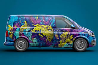 make a vehicle wrap design car wrap design
