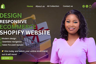 design a professional, responsive ecommerce shopify website