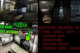 fivem mlo, glowing 3d logo, retexture, custom props