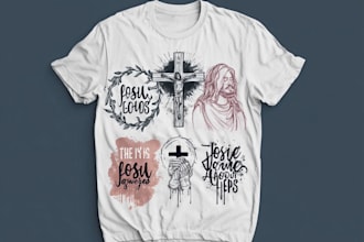 design bold and inspiring christian t shirt graphics