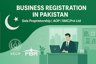 register your business in pakistan, sole proprietor, aop, and pvt ltd