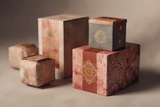 mailer box and subscription box packaging design with mockup
