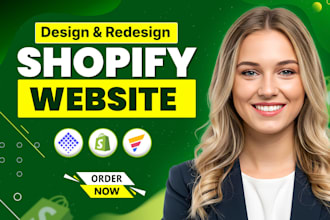 build, design or redesign shopify website, shopify store, dropshipping store