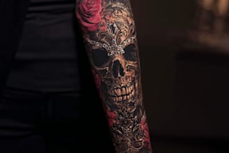 create a tattoo design of tattoo sleeve
